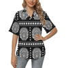 Native American Indian Skull Women's Hawaiian Shirt