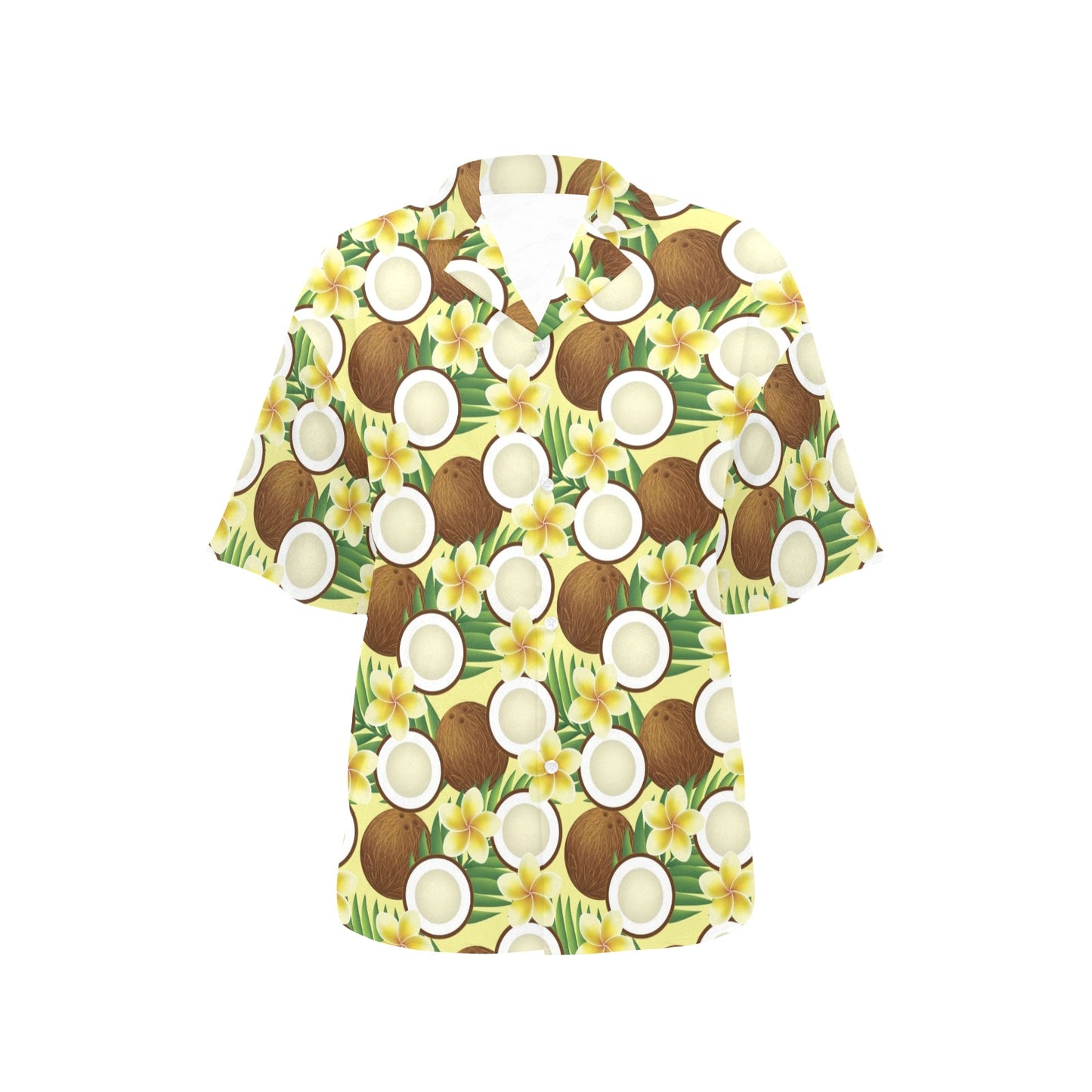 Coconut Pattern Print Design CN02 Women's Hawaiian Shirt