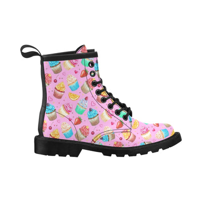 Cupcake Pattern Print Design CP05 Women's Boots