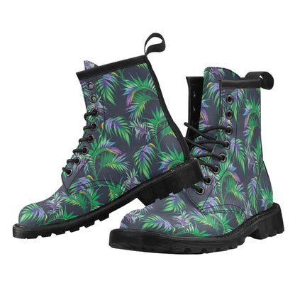 Palm Leaves Pattern Print Design PL04 Women's Boots