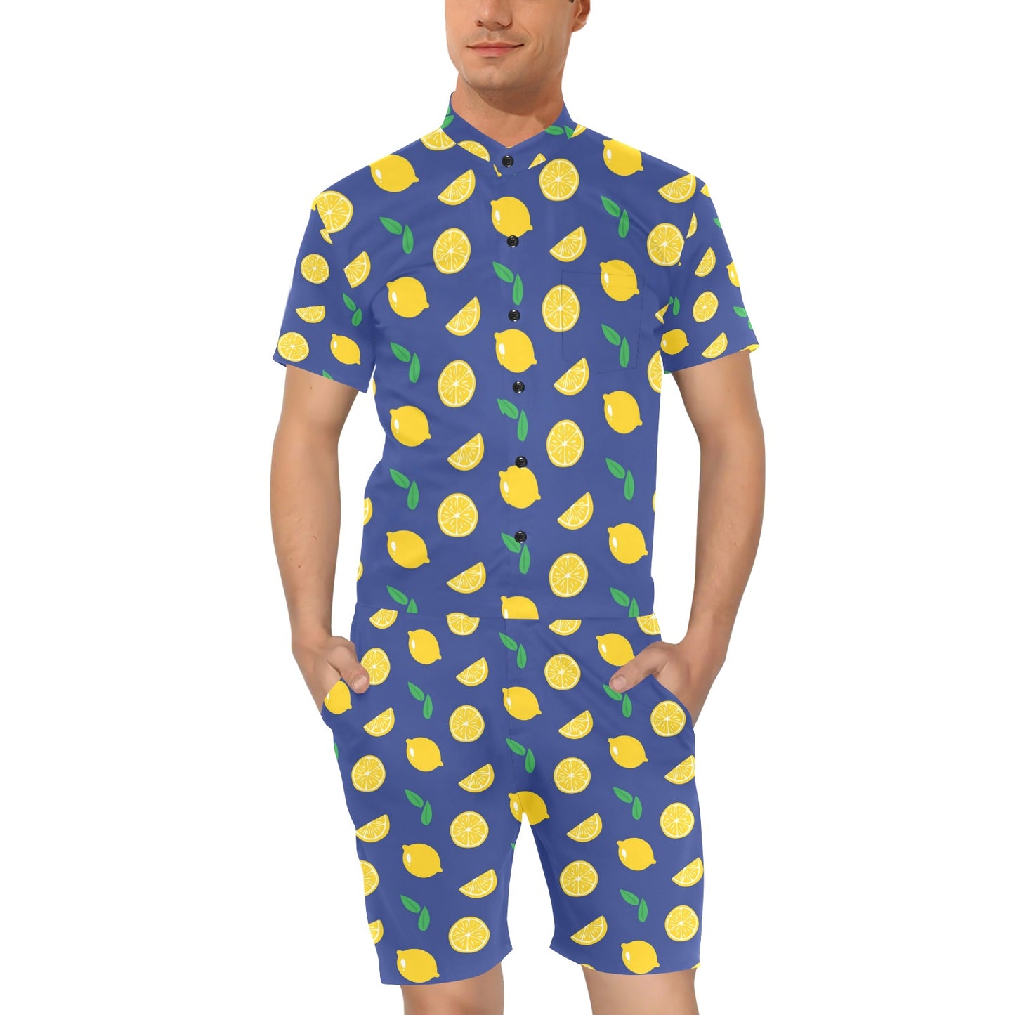 Citrus  Pattern Print Design 02 Men's Romper