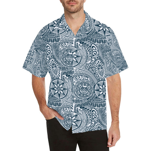 Samoan Pattern Print Design LKS306 Men's Hawaiian Shirt