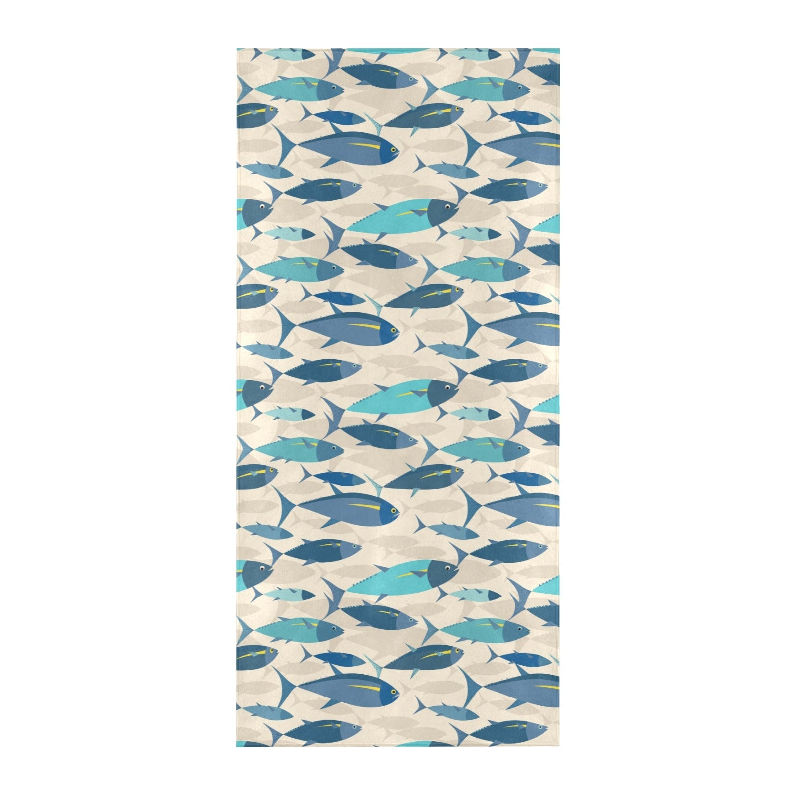 Tuna Fish Print Design LKS302 Beach Towel 32" x 71"