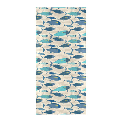 Tuna Fish Print Design LKS302 Beach Towel 32" x 71"