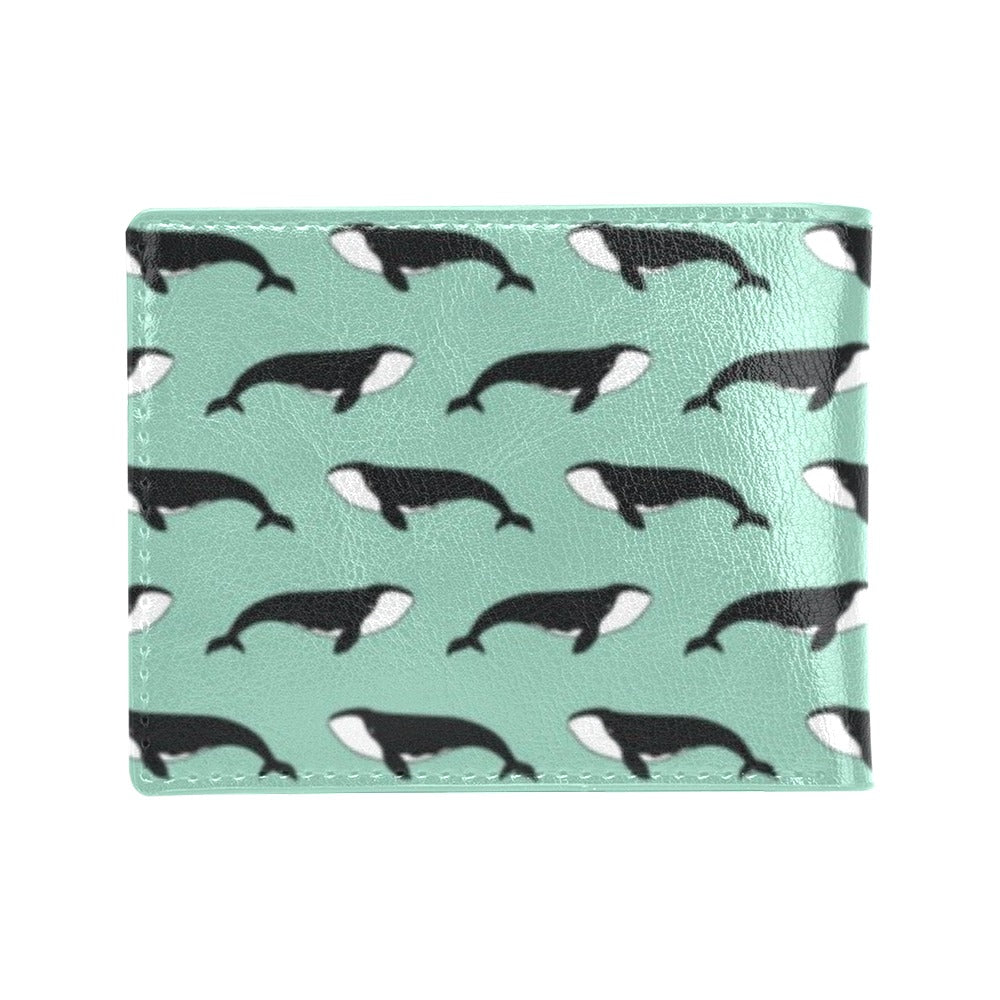 Whale Print Design LKS307 Men's ID Card Wallet