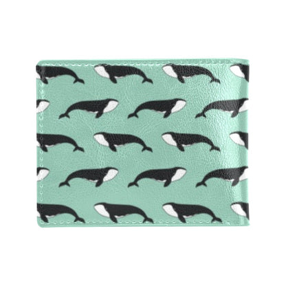 Whale Print Design LKS307 Men's ID Card Wallet