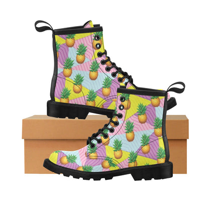 Pineapple Pattern Print Design PP05 Women's Boots