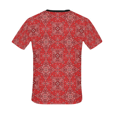 Bandana Red Pattern Print Design LKS3010 Men's All Over Print T-shirt