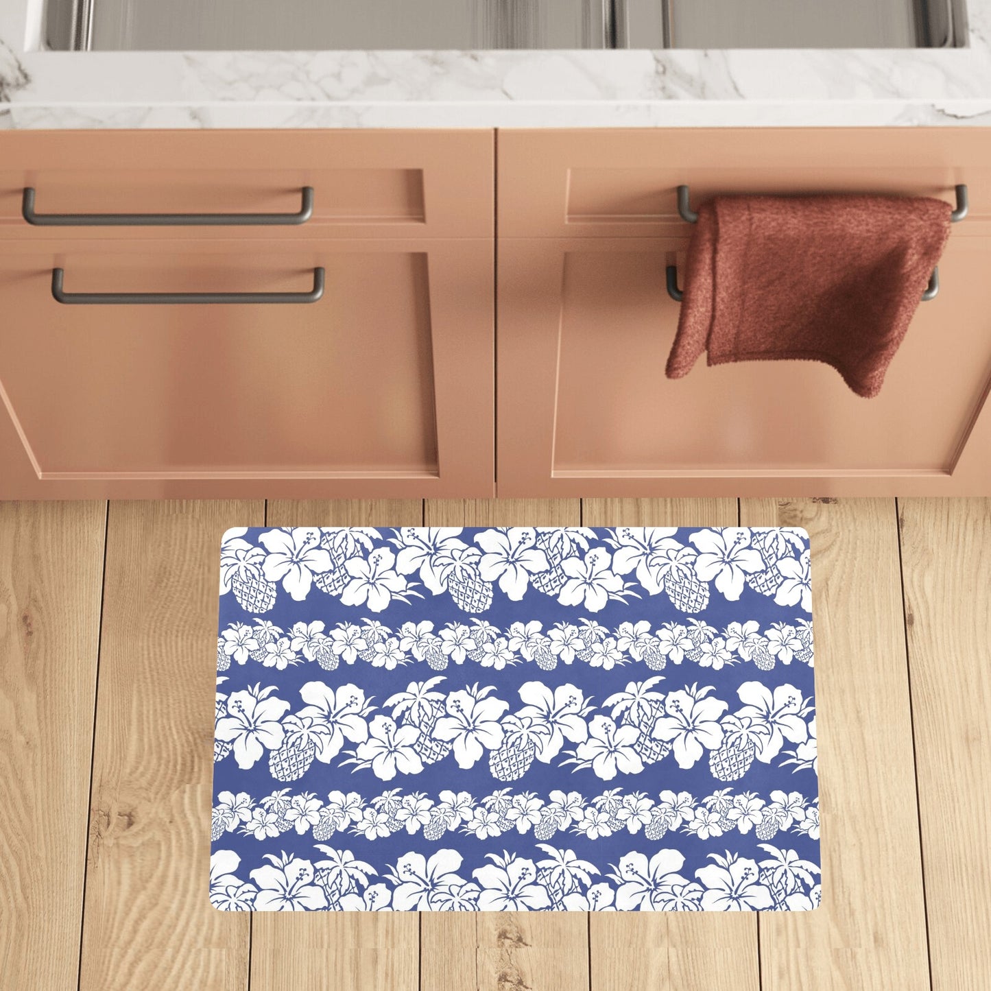 Hawaiian Themed Pattern Print Design H07 Kitchen Mat