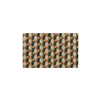 Hawaiian Flower Hula Hibiscus Print Kitchen Mat