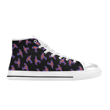Witch Hat Print Design LKS304 High Top Women's White Shoes