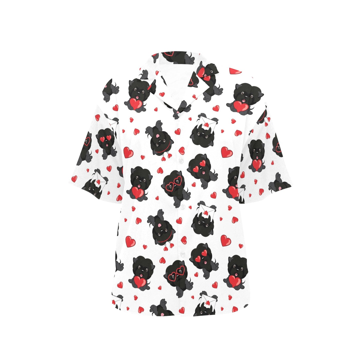 Affenpinscher Pattern Print Design 01 Women's Hawaiian Shirt