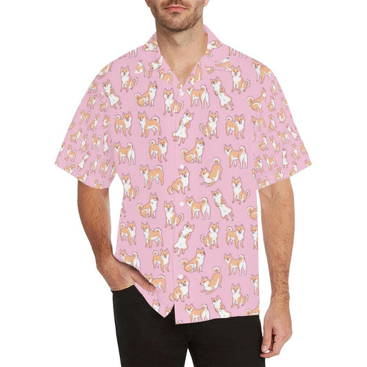 Shiba Inu Print Design LKS303 Men's Hawaiian Shirt