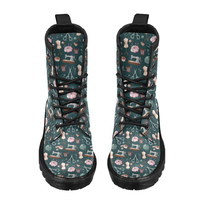 Sewing Equipment Print Design LKS307 Women's Boots