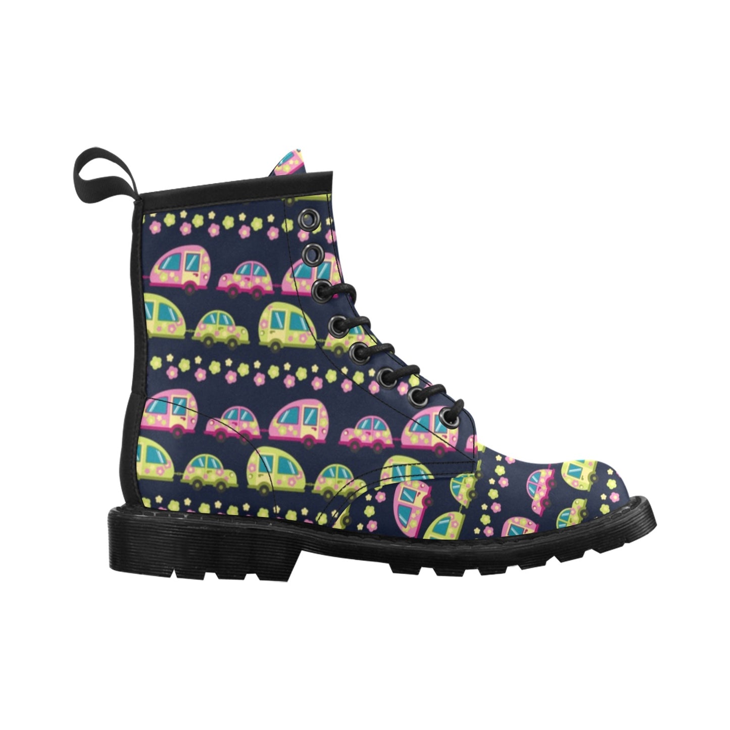 Camper Cute Camping Design No 3 Print Women's Boots