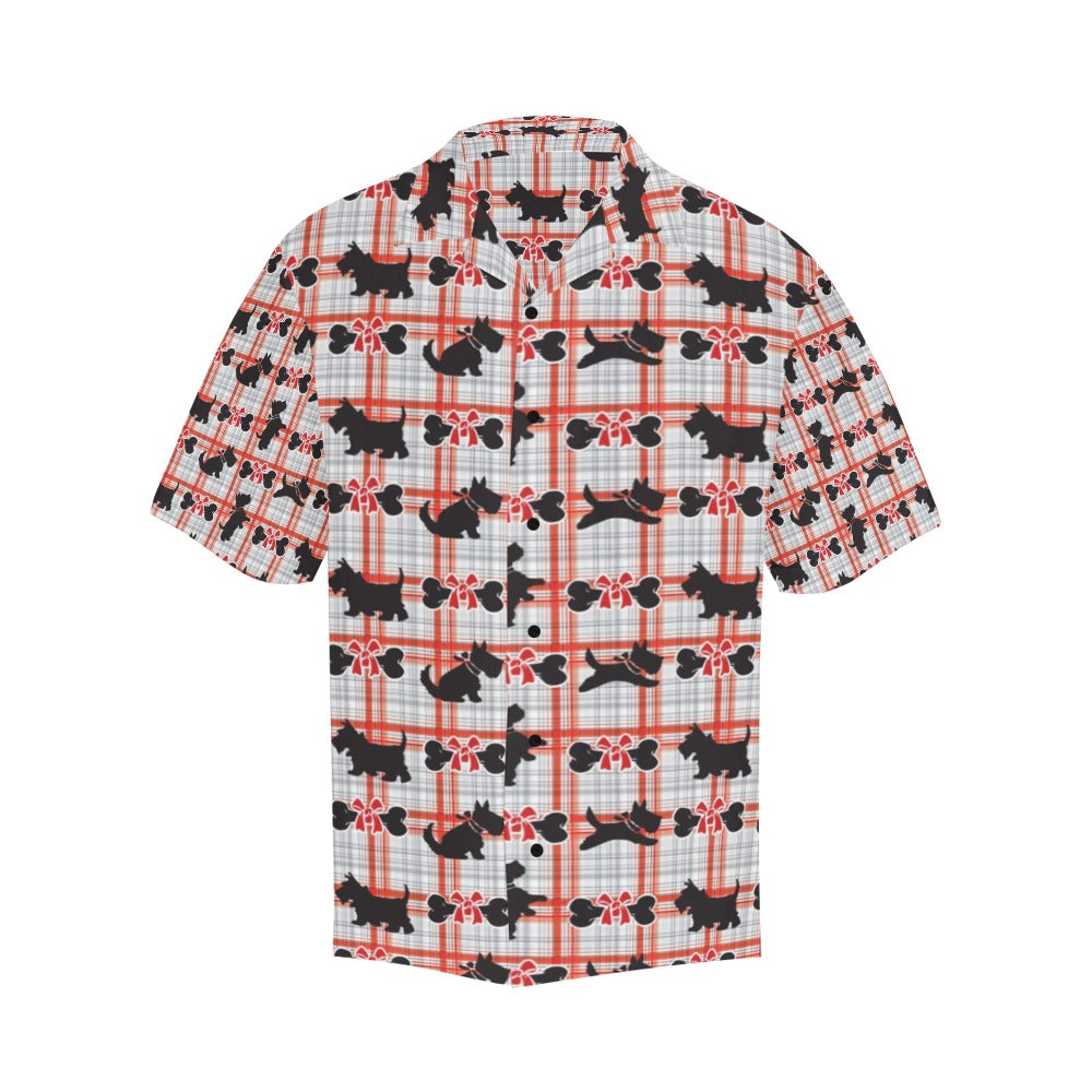 Scottish Terriers Print Design LKS3014 Men's Hawaiian Shirt