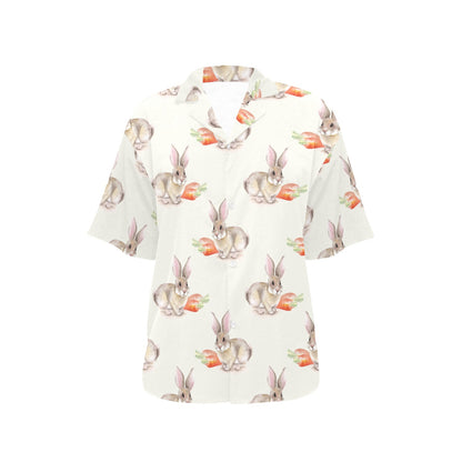 Rabbit Pattern Print Design 01 Women's Hawaiian Shirt