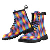 Flame Fire Blue Design Print Women's Boots