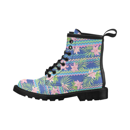 Lily Pattern Print Design LY015 Women's Boots