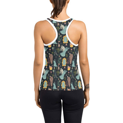 Creepy Print Design LKS303 Women's Racerback Tank Top