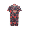 Red Indian Elephant Pattern Men's Romper