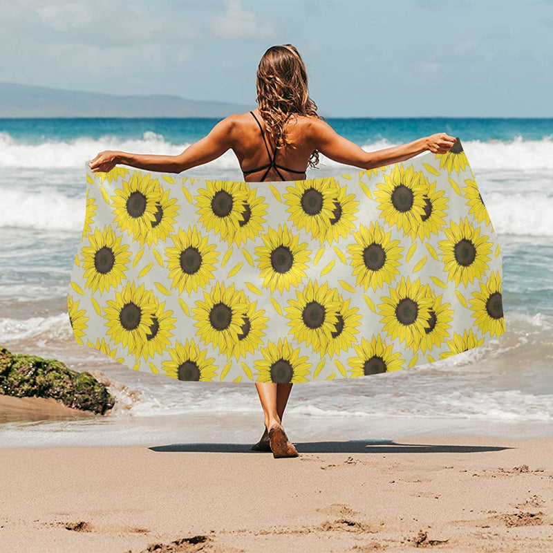 Sunflower Print Design LKS309 Beach Towel 32" x 71"