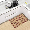 Brown Horse Print Pattern Kitchen Mat