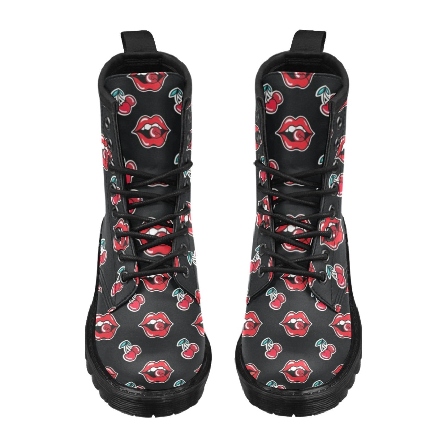 Cherry Pattern Print Design CH04 Women's Boots