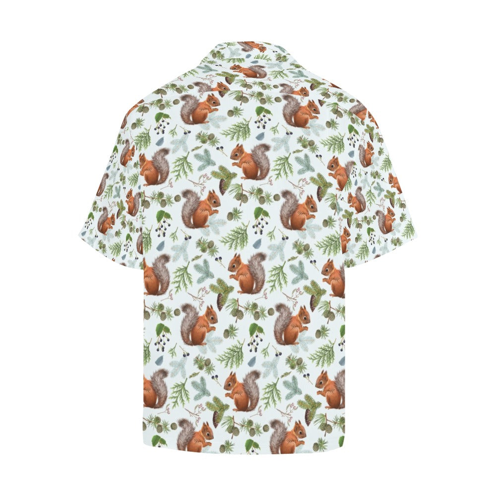 Squirrel Print Design LKS308 Men's Hawaiian Shirt