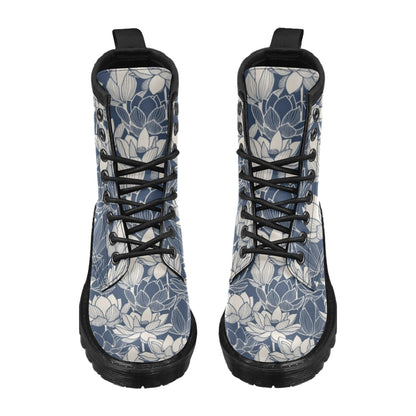 Water Lily Pattern Print Design WL04 Women's Boots