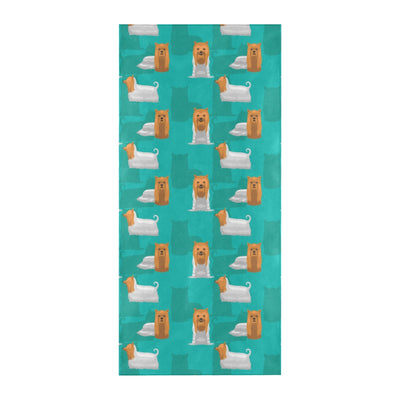 Silky Terriers Print Design LKS301 Beach Towel 32" x 71"