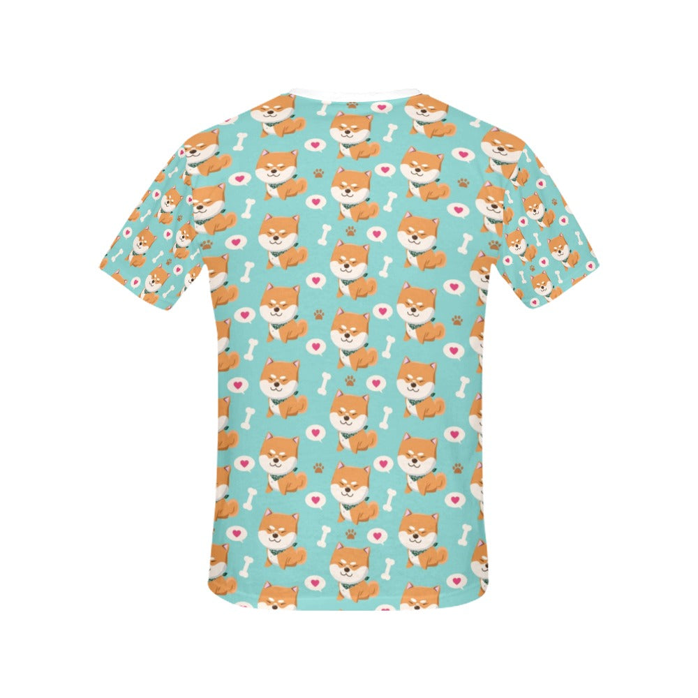 Shiba Inu Print Design LKS3013 Women's  T-shirt