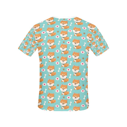 Shiba Inu Print Design LKS3013 Women's  T-shirt