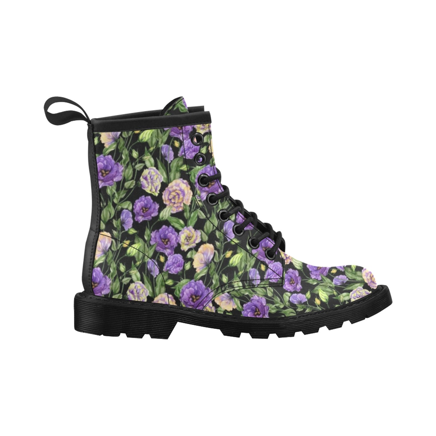 Lisianthus Pattern Print Design LT02 Women's Boots