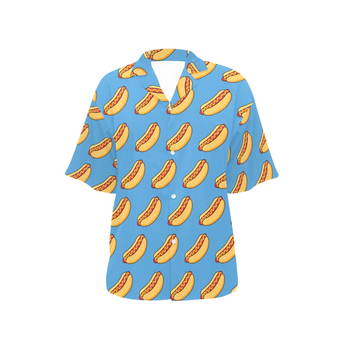Hot Dog Pattern Print Design 02 Women's Hawaiian Shirt