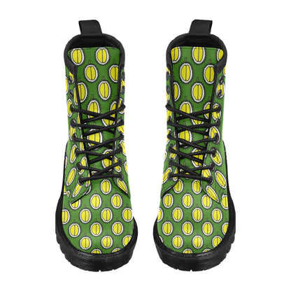 Durian Pattern Print Design DR01 Women's Boots