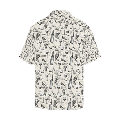 Wine Themed Print Design LKS306 Men's Hawaiian Shirt