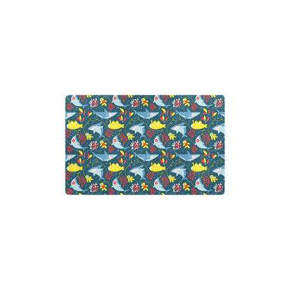 Scuba With Sharks Print Design LKS303 Kitchen Mat