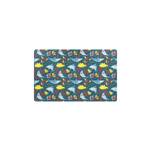 Scuba With Sharks Print Design LKS303 Kitchen Mat