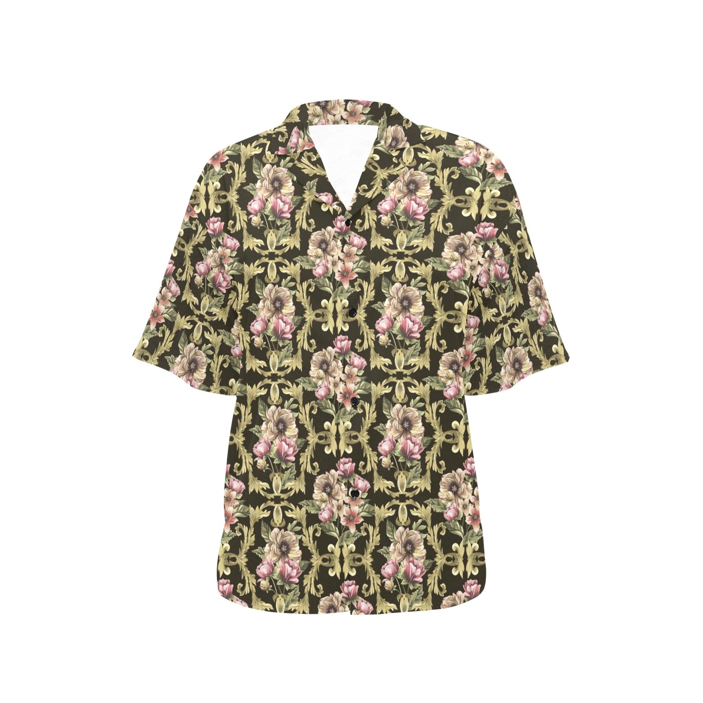 Baroque Pattern Print Design 02 Women's Hawaiian Shirt