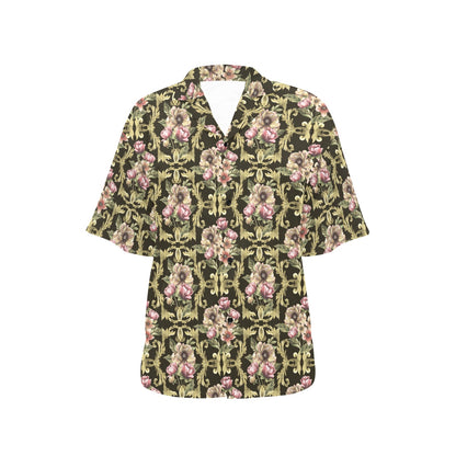 Baroque Pattern Print Design 02 Women's Hawaiian Shirt