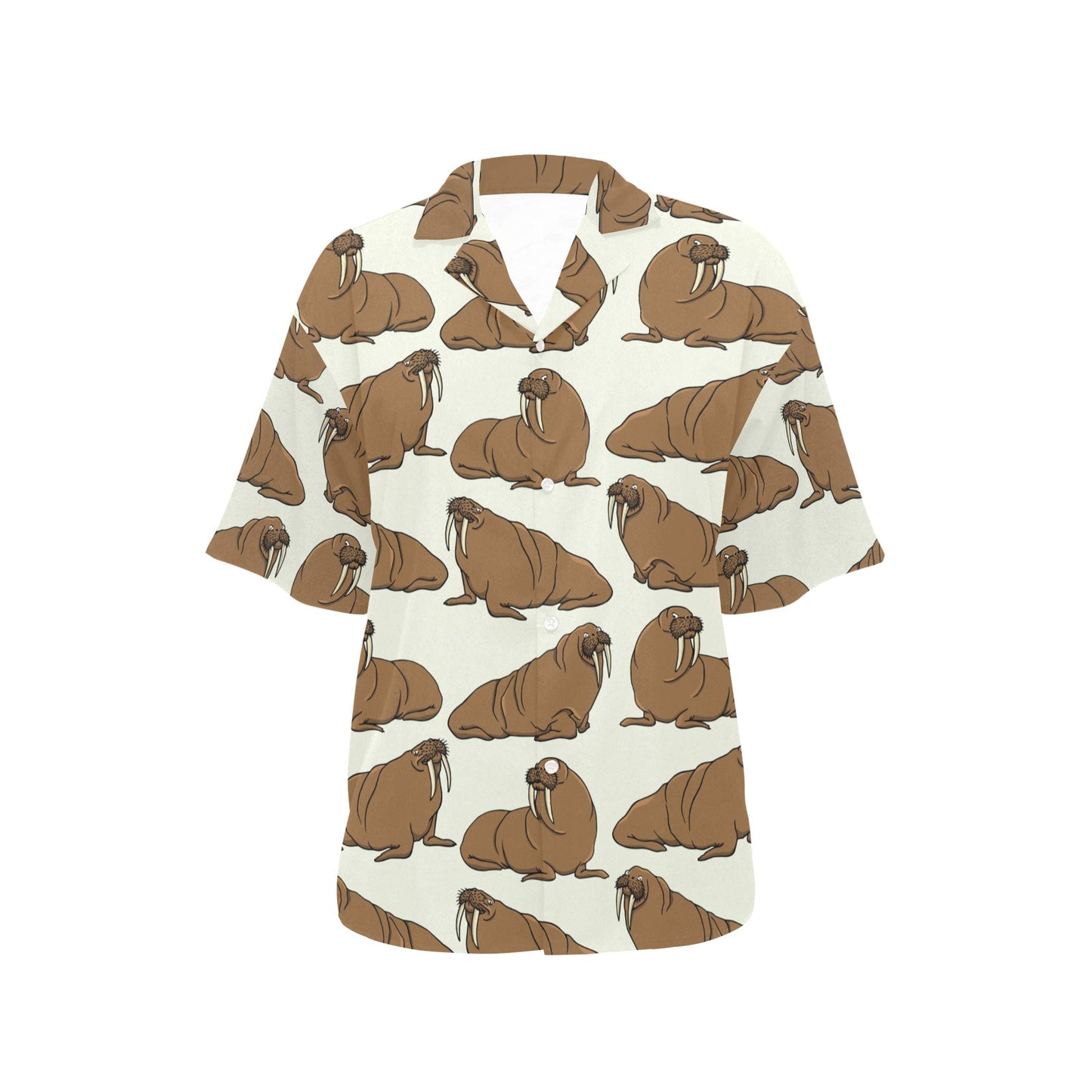 Walrus Pattern Print Design 03 Women's Hawaiian Shirt