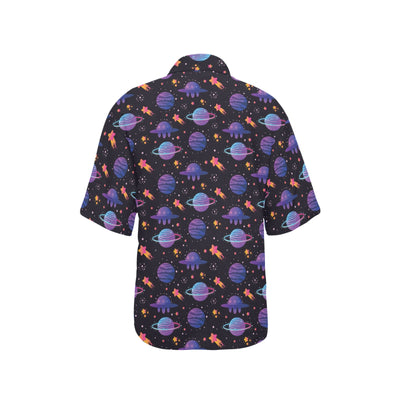 UFO Star Galaxy Print Design LKS308 Women's Hawaiian Shirt