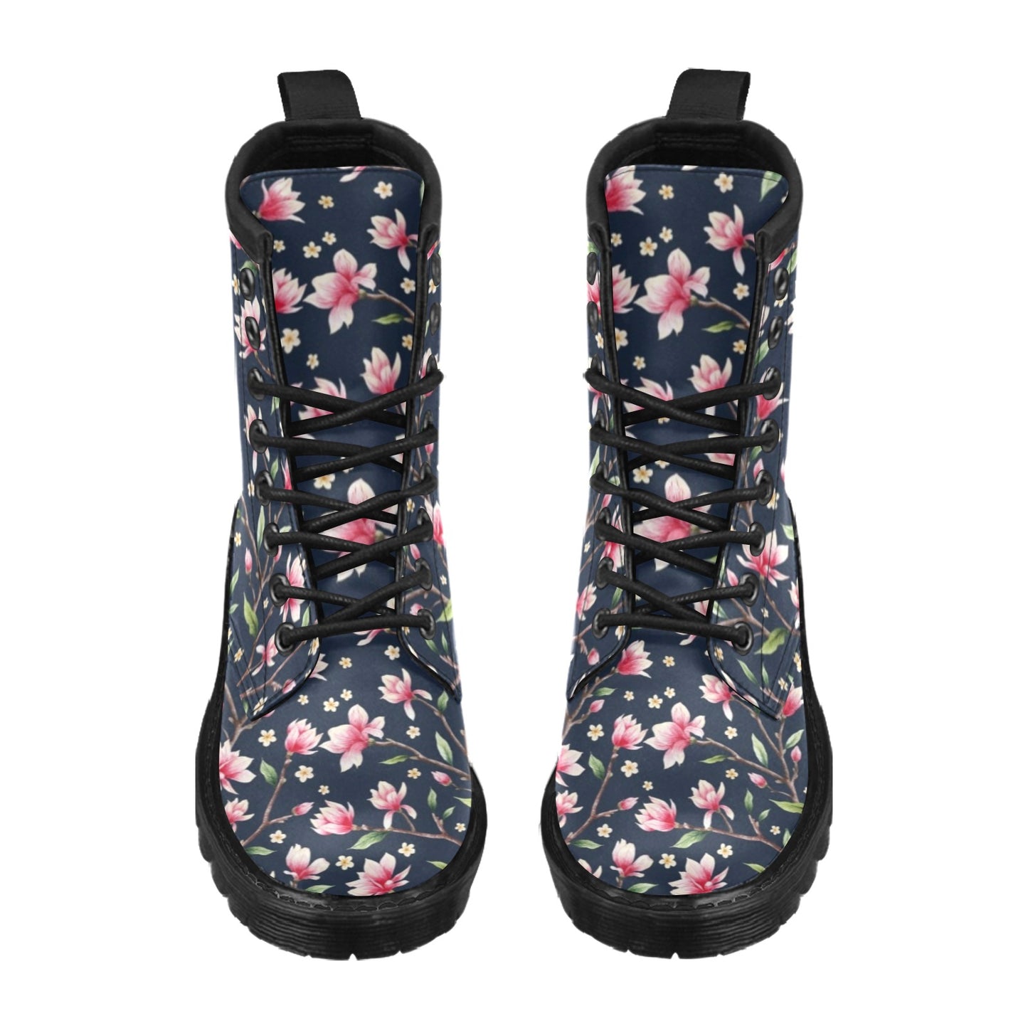 Magnolia Pattern Print Design MAG09 Women's Boots