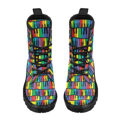 Piano Print Design LKS402 Women's Boots