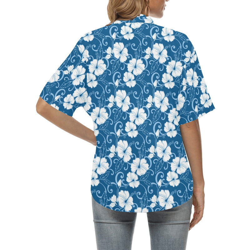 Hibiscus Pattern Print Design HB03 Women's Hawaiian Shirt