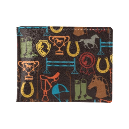 Equestrian Equipment Horse Colorful Men's ID Card Wallet
