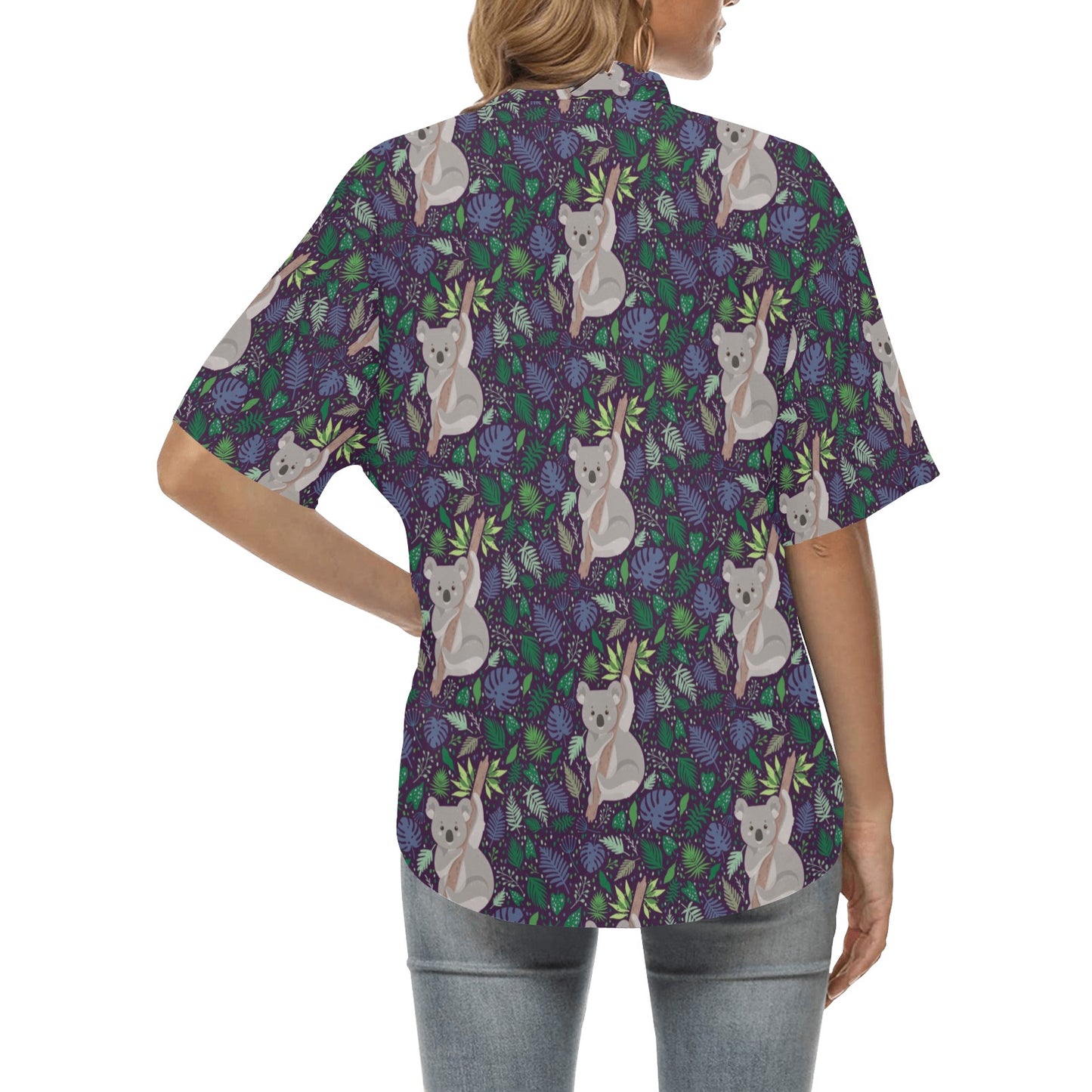 Koala Pattern Print Design 06 Women's Hawaiian Shirt