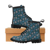 Sea Turtle Hand Drawn Blue Print Women's Boots