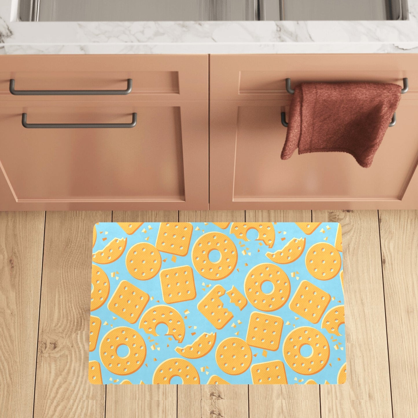Cracker Pattern Print Design 02 Kitchen Mat